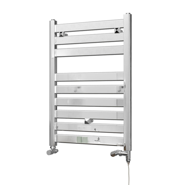 Capri - Chrome Dual Fuel Towel Rail H719mm x W500mm Standard - Straight