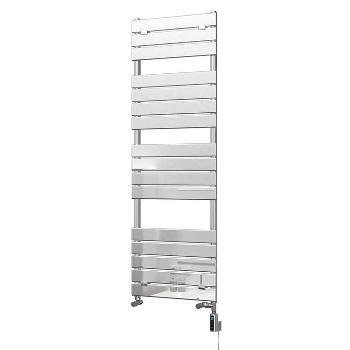 Egadi - Chrome Dual Fuel Towel Rail H1512mm x W500mm Thermostatic WIFI - Straight