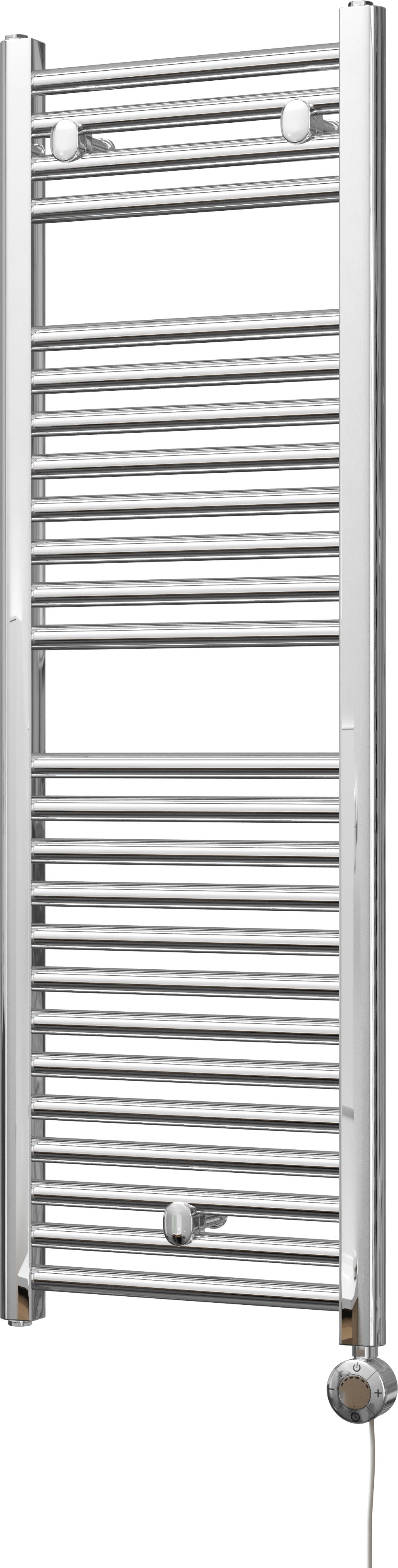 Roma - Chrome Electric Towel Rail H1230mm x W400mm Straight 300w Thermostatic
