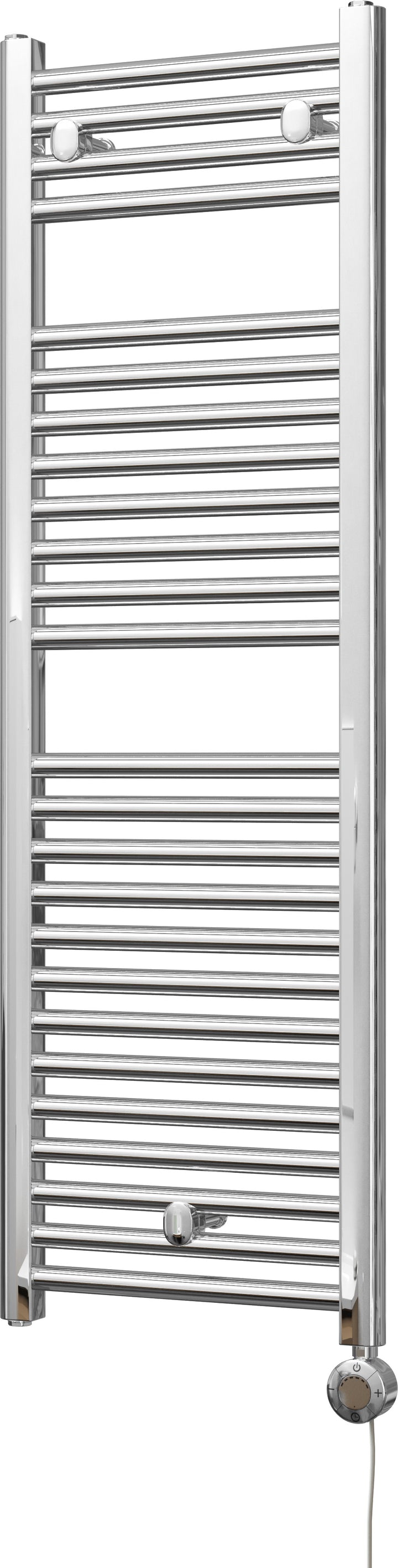 Roma - Chrome Electric Towel Rail H1230mm x W400mm Straight 300w Thermostatic