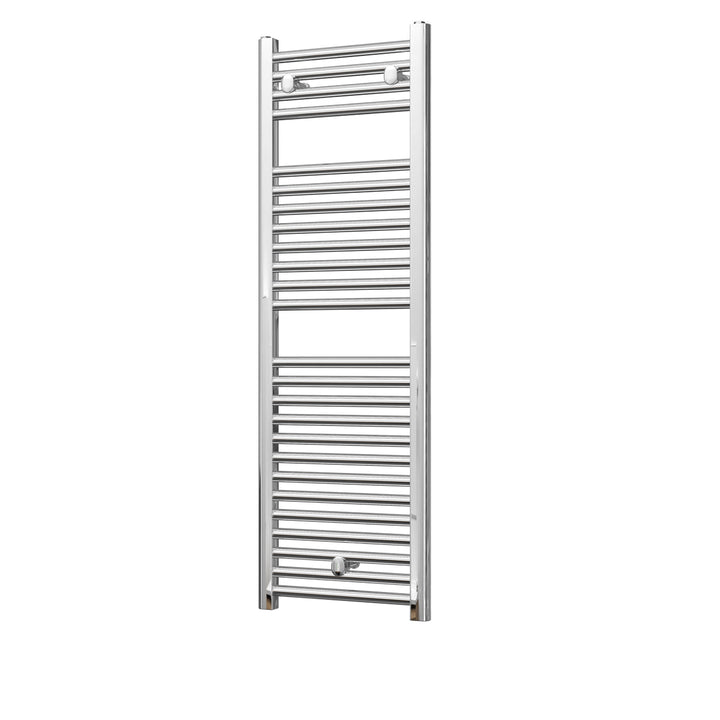 Roma - Chrome Heated Towel Rail - H1230mm x W400mm - Straight