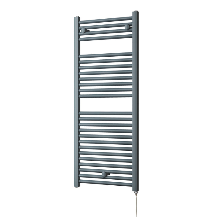 Roma - Anthracite Electric Towel Rail H1230mm x W500mm Straight 600w Standard