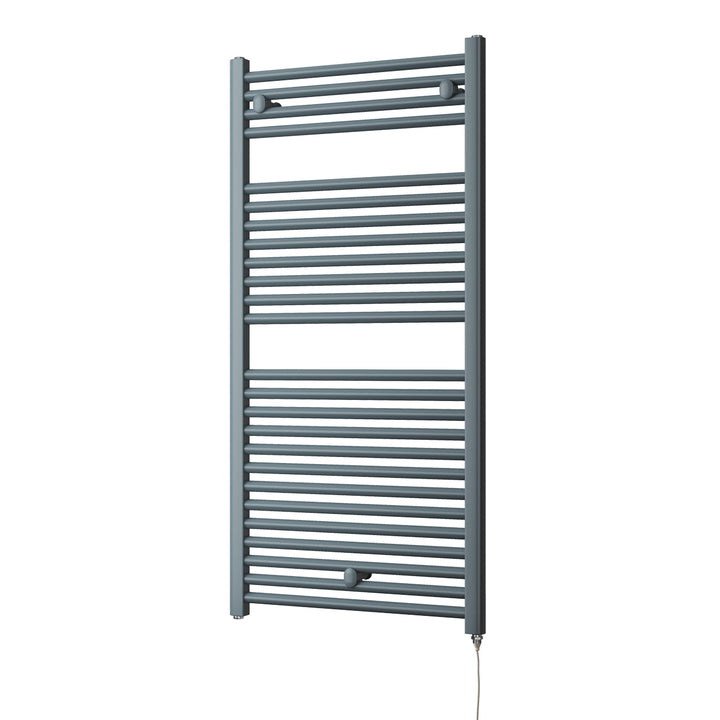 Roma - Anthracite Electric Towel Rail H1230mm x W600mm Straight 600w Standard