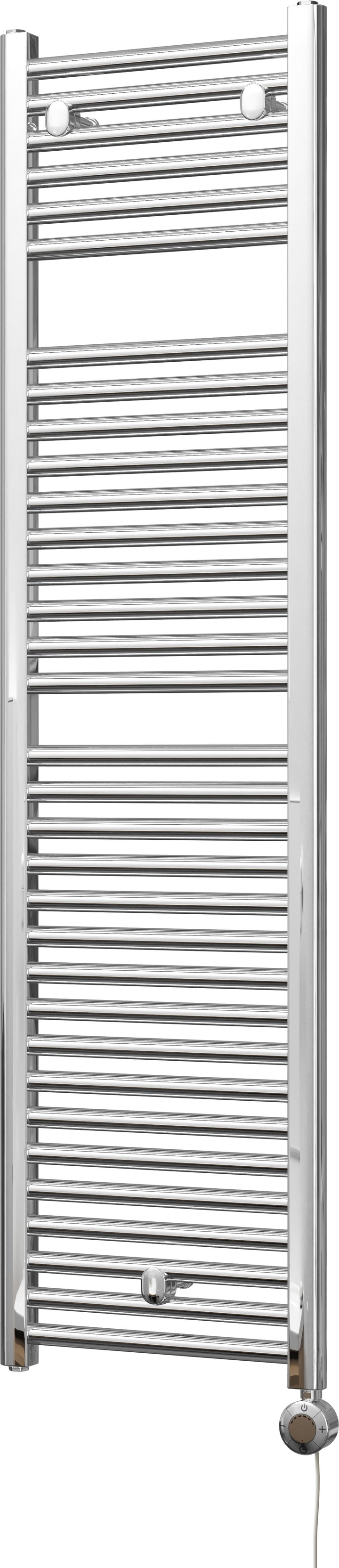 Roma - Chrome Electric Towel Rail H1512mm x W400mm Straight 300w Thermostatic
