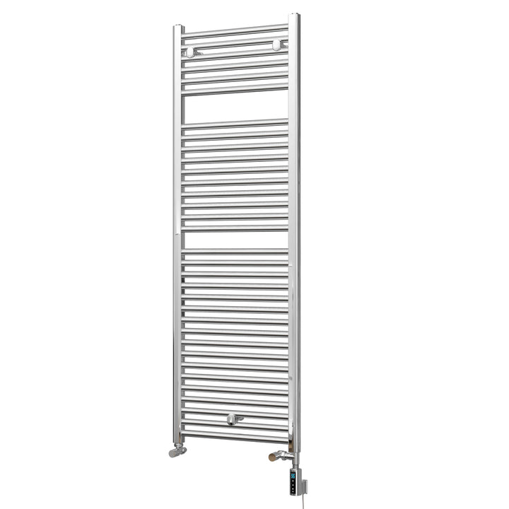 Roma - Chrome Dual Fuel Towel Rail H1512mm x W500mm Thermostatic WIFI - Straight