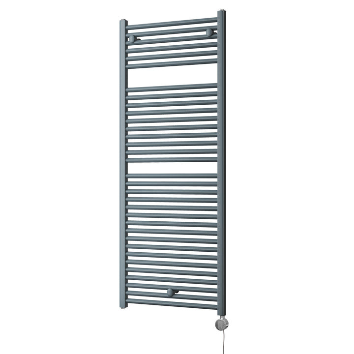 Roma - Anthracite Electric Towel Rail H1512mm x W600mm Straight 1000w Thermostatic
