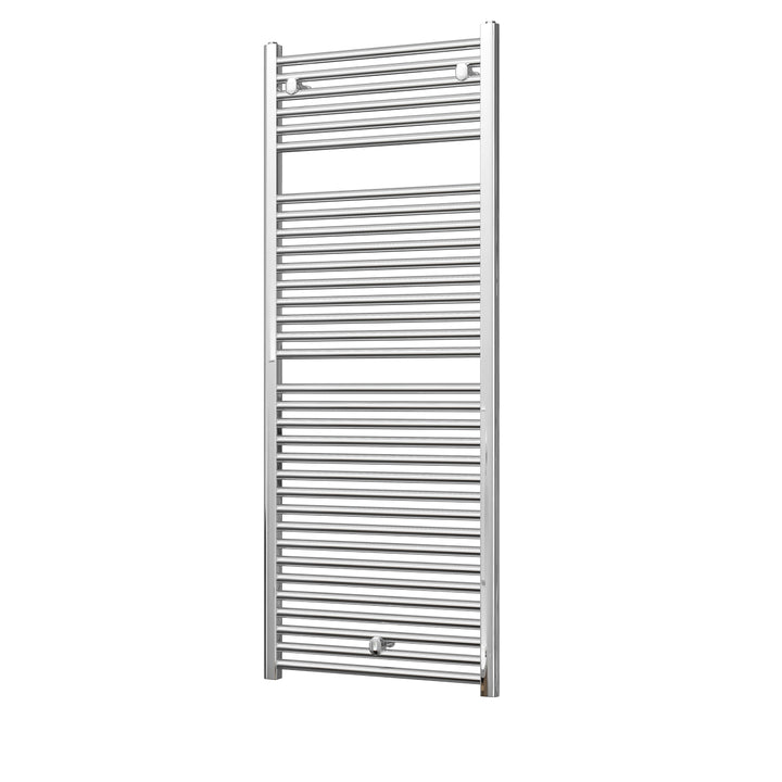 Roma - Chrome Heated Towel Rail - H1512mm x W600mm - Straight