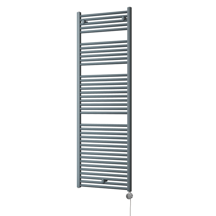 Roma - Anthracite Electric Towel Rail H1785mm x W600mm Straight 1000w Thermostatic