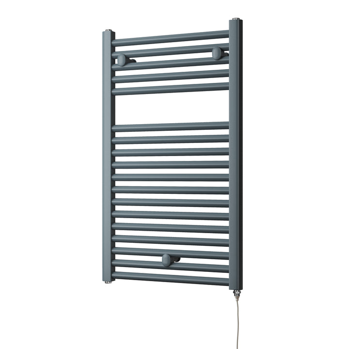 Roma - Anthracite Electric Towel Rail H842mm x W500mm Straight 400w Standard
