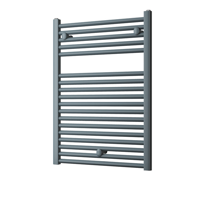 Roma - Anthracite Heated Towel Rail - H842mm x W600mm - Straight