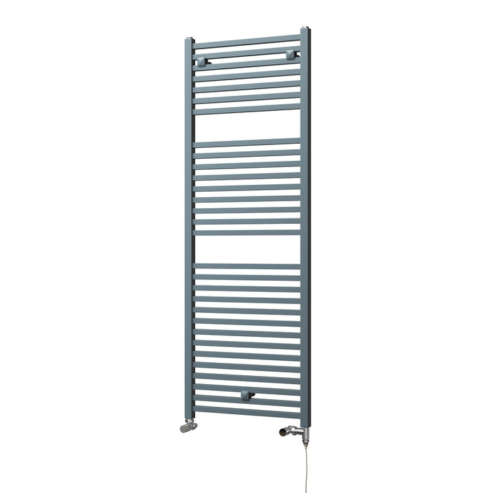 Todi - Anthracite Dual Fuel Towel Rail H1420mm x W500mm Standard - Straight