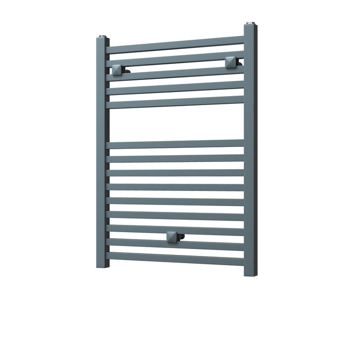 Todi - Anthracite Towel Radiator - H690mm x W500mm - Straight