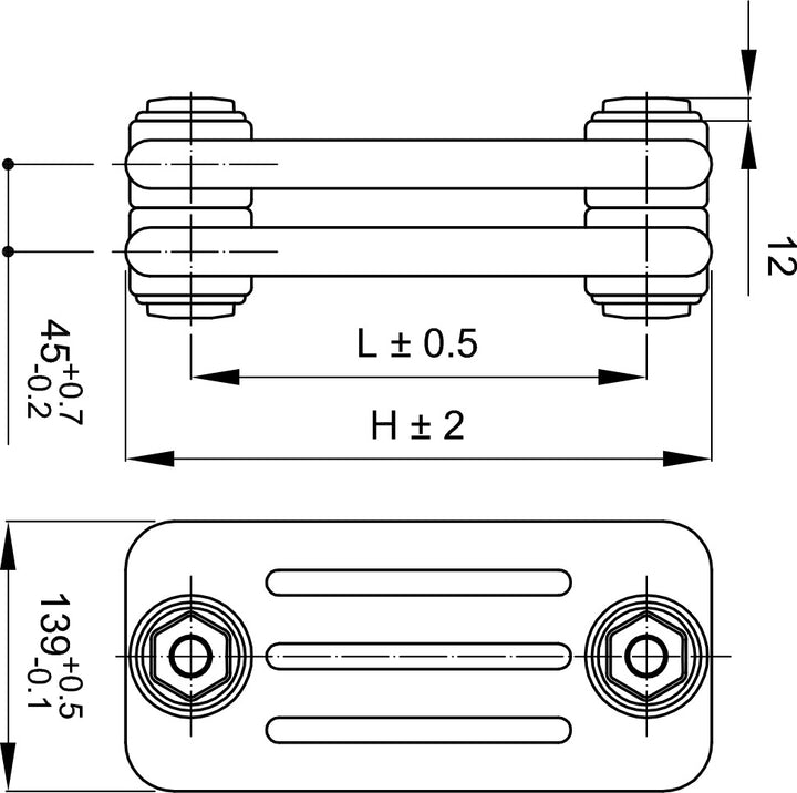 Bircham - Raw Metal Column Radiator H600mm x W971mm 4 Column