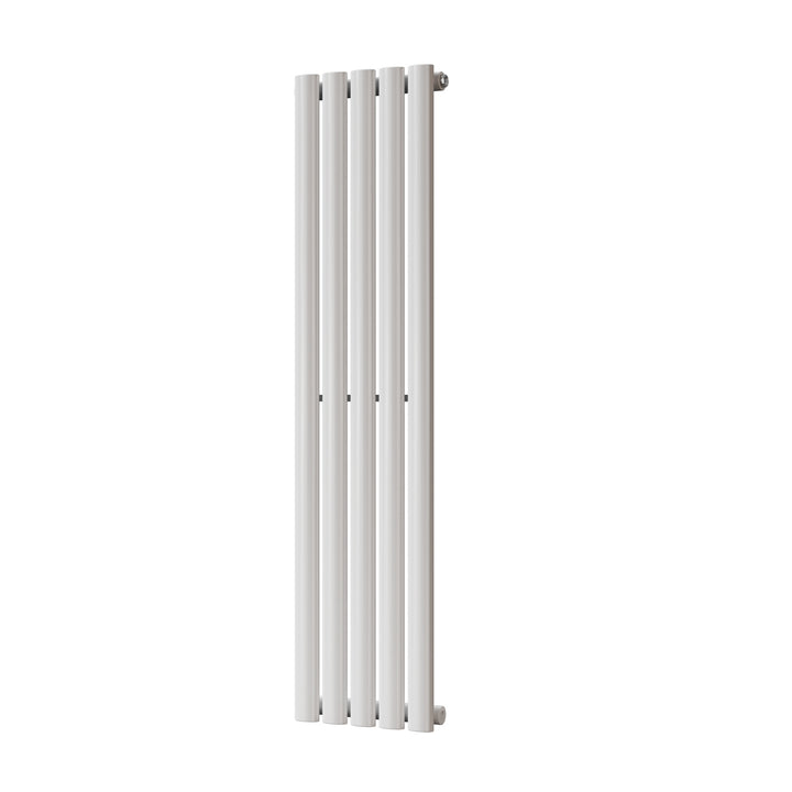 Omeara - White Designer Radiator H1200mm x W290mm Single Panel - Feet Included