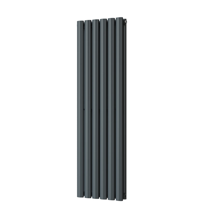 Omeara - Anthracite Vertical Radiator H1200mm x W348mm Double Panel