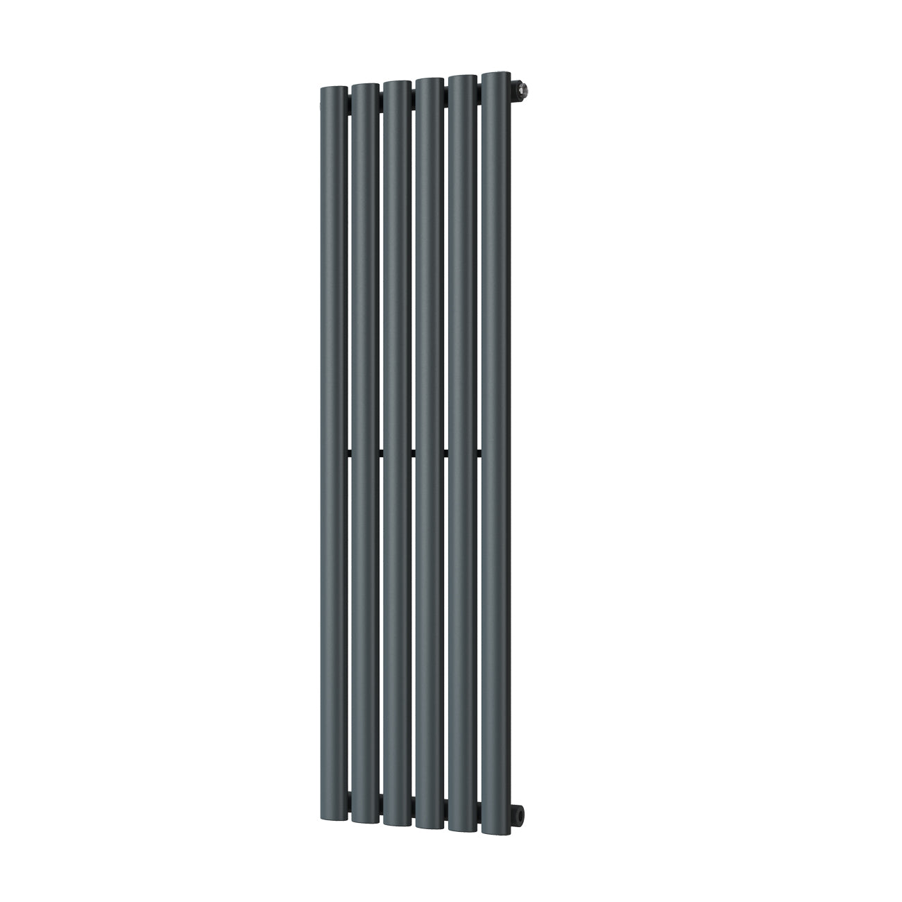 Omeara - Anthracite Designer Radiator H1200mm x W348mm Single Panel - Feet Included