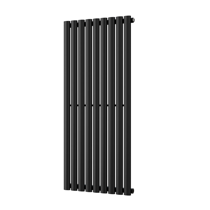 Omeara - Black Vertical Radiator H1200mm x W522mm Single Panel