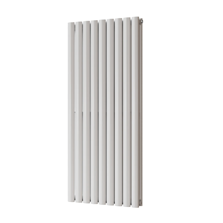 Omeara - White Designer Radiator H1200mm x W522mm Double Panel - Feet Included