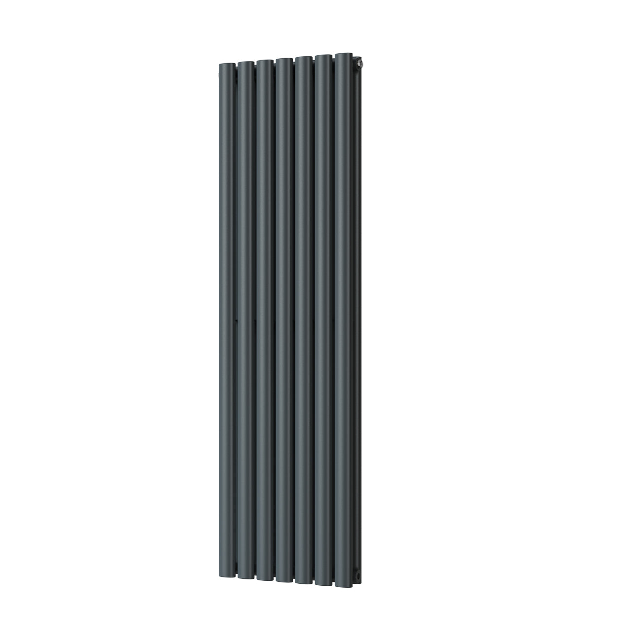 Omeara - Anthracite Designer Radiator H1400mm x W406mm Double Panel - Feet Included