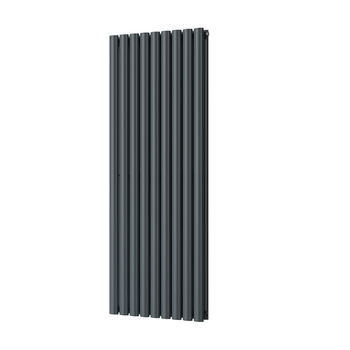 Omeara - Anthracite Designer Radiator H1400mm x W522mm Double Panel - Feet Included