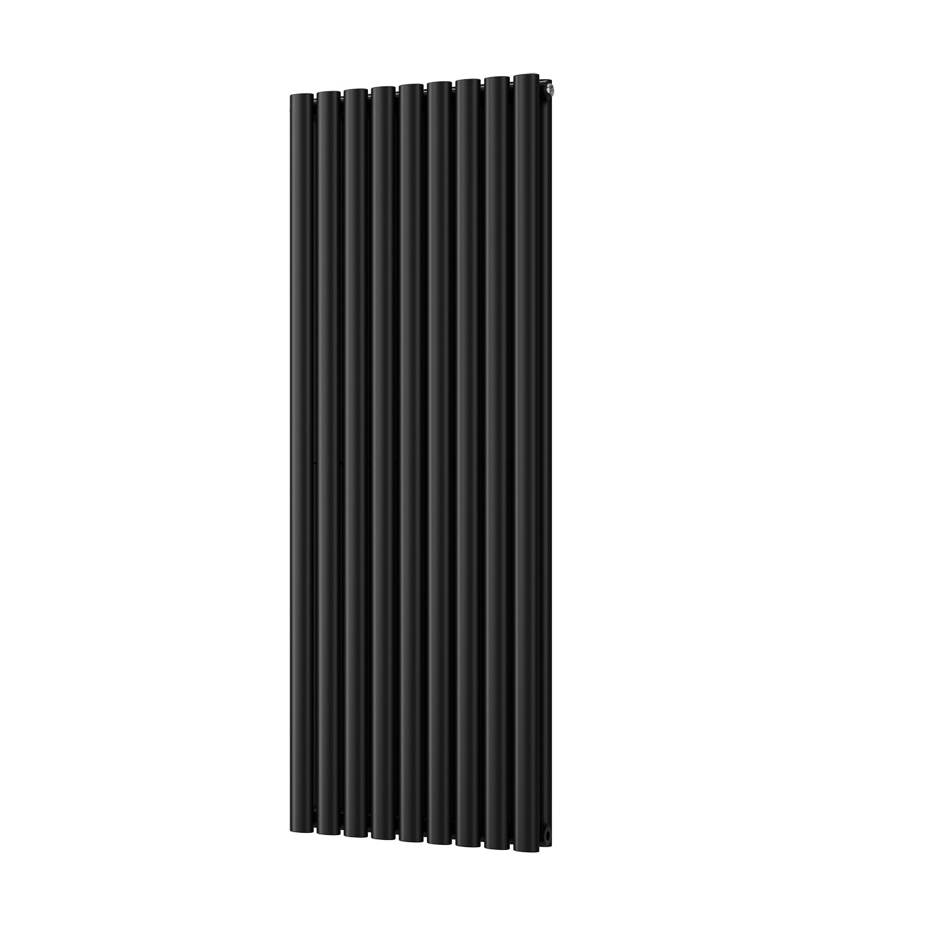 Omeara - Black Vertical Radiator H1400mm x W522mm Double Panel