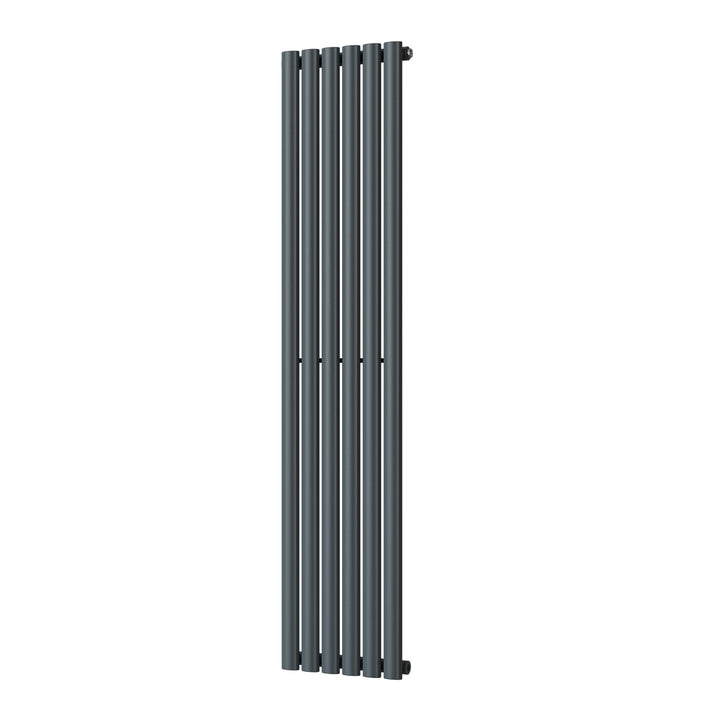 Omeara - Anthracite Designer Radiator H1600mm x W348mm Single Panel - Feet Included