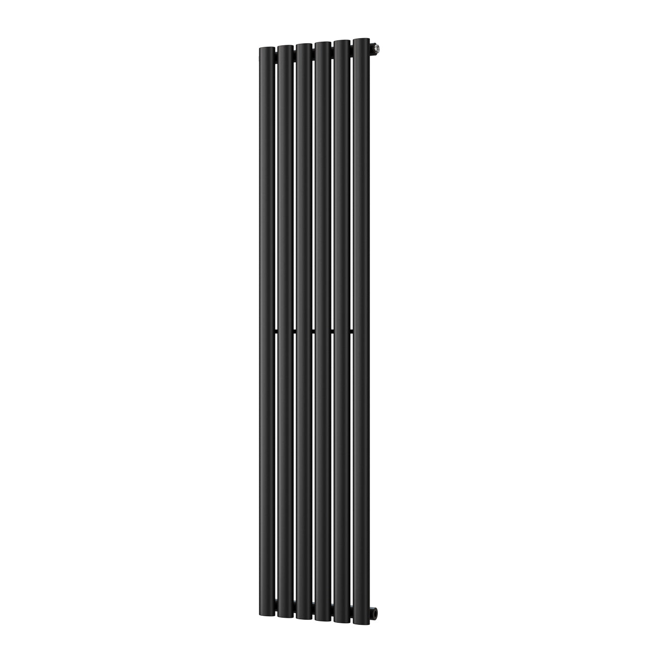 Omeara - Black Vertical Radiator H1600mm x W348mm Single Panel