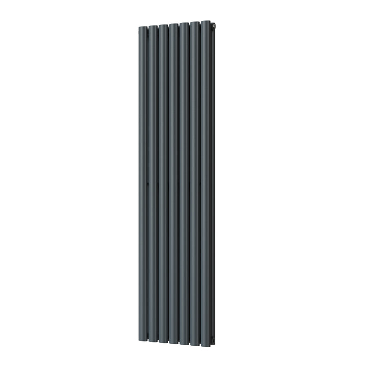 Omeara - Anthracite Designer Radiator H1600mm x W406mm Double Panel - Feet Included
