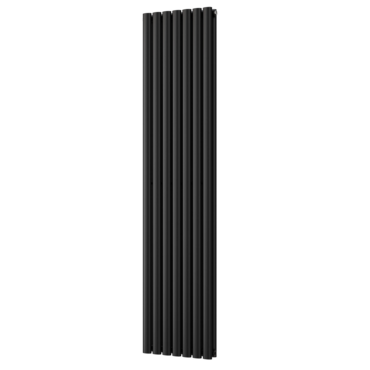 Omeara - Black Designer Radiator H1800mm x W406mm Double Panel - Feet Included