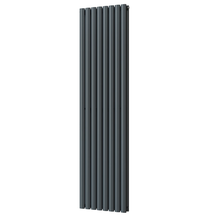 Omeara - Anthracite Designer Radiator H1800mm x W464mm Double Panel - Feet Included
