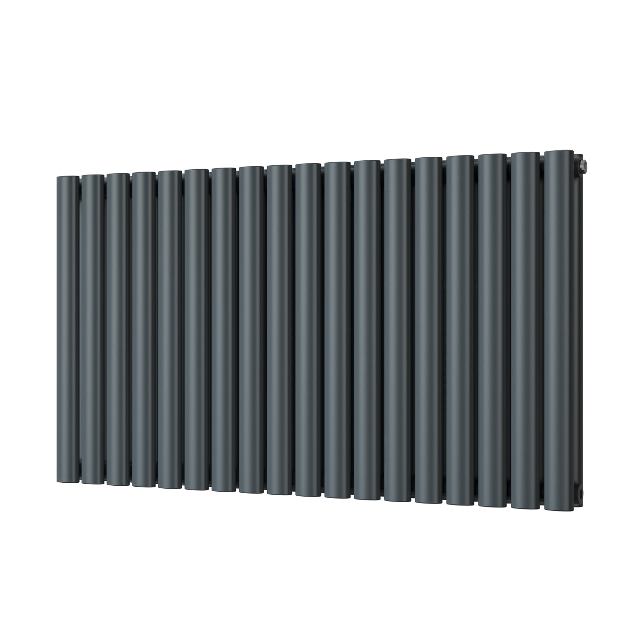 Omeara - Anthracite Designer Radiator H600mm x W1044mm Double Panel - Feet Included