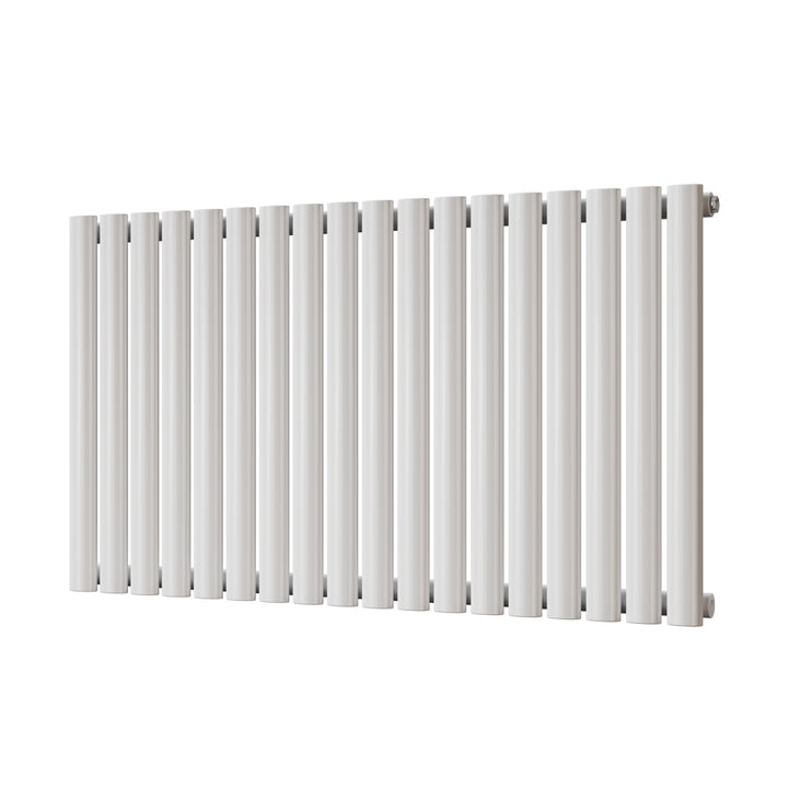 Omeara - White Designer Radiator H600mm x W1044mm Single Panel - Feet Included