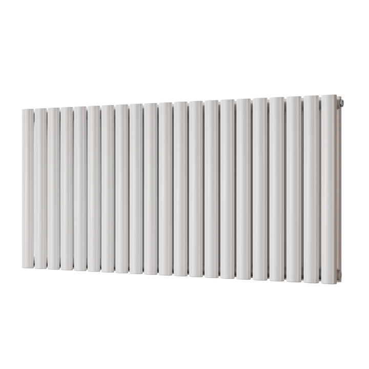 Omeara - White Designer Radiator H600mm x W1218mm Double Panel - Feet Included