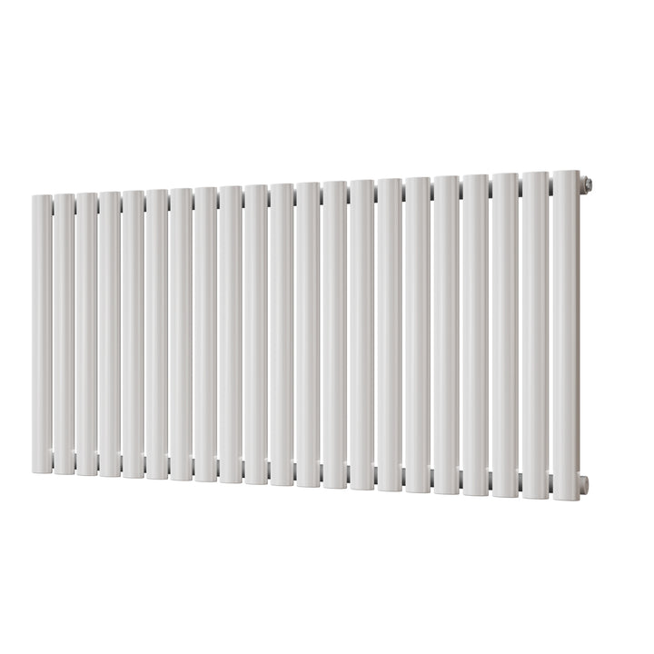 Omeara - White Designer Radiator H600mm x W1218mm Single Panel - Feet Included