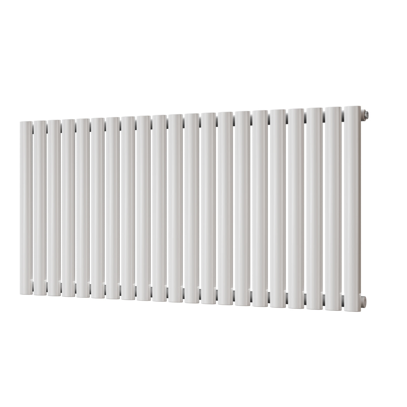 Omeara - White Horizontal Radiator H600mm x W1218mm Single Panel