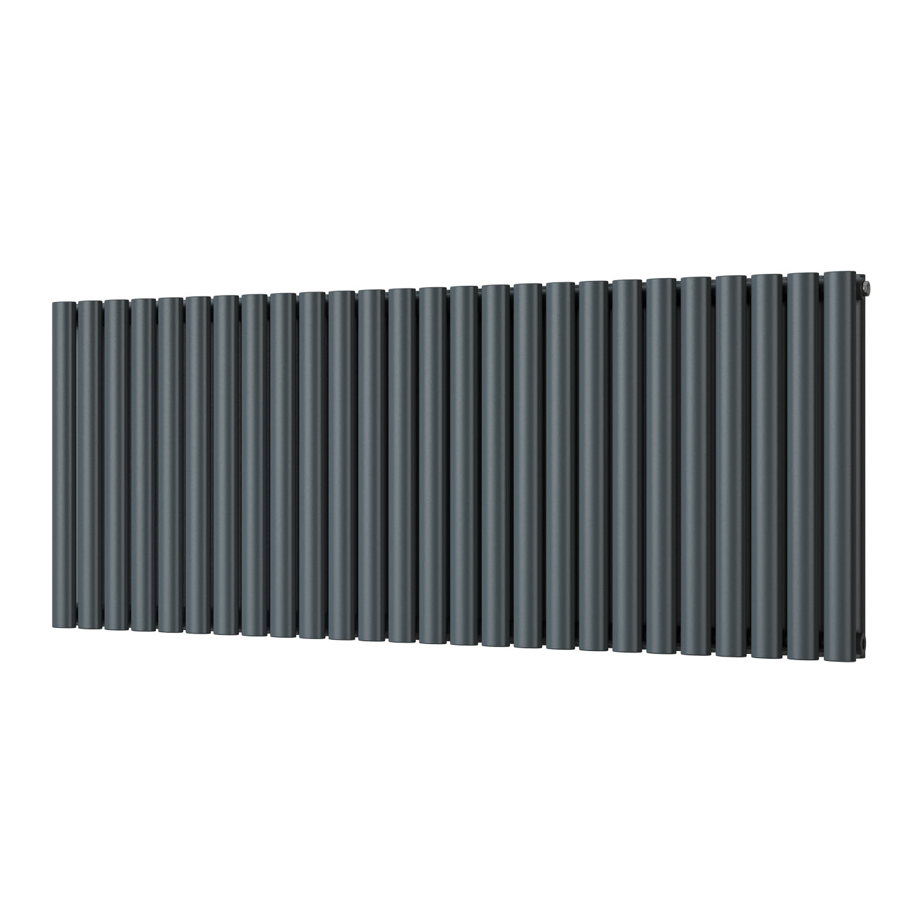 Omeara - Anthracite Designer Radiator H600mm x W1508mm Double Panel - Feet Included