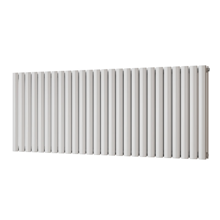Omeara - White Designer Radiator H600mm x W1508mm Double Panel - Feet Included