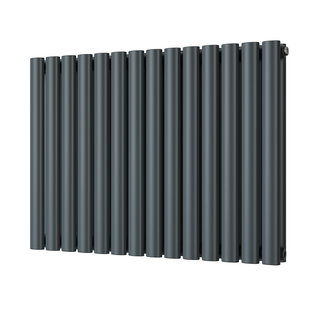 Omeara - Anthracite Designer Radiator H600mm x W812mm Double Panel - Feet Included