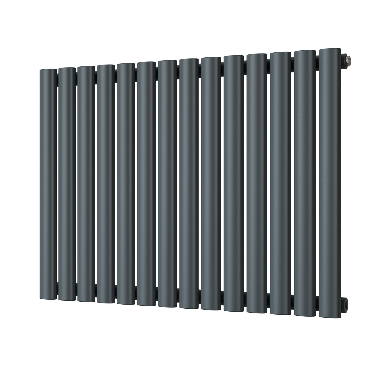 Omeara - Anthracite Designer Radiator H600mm x W812mm Single Panel - Feet Included