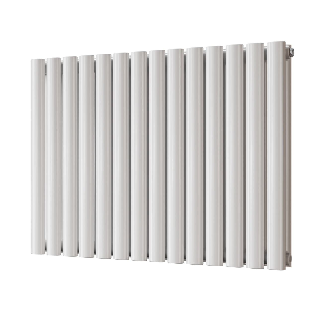 Omeara - White Horizontal Radiator H600mm x W812mm Double Panel