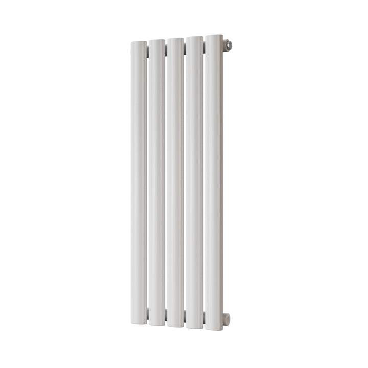 Omeara - White Designer Radiator H800mm x W290mm Single Panel - Feet Included