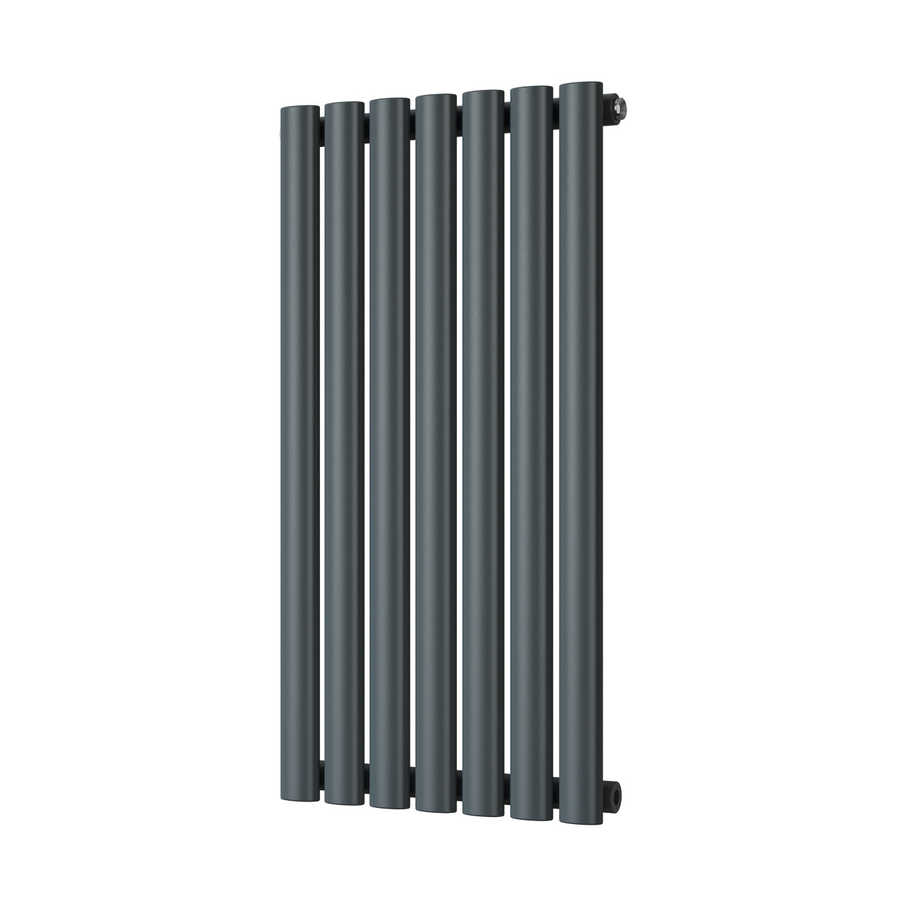 Omeara - Anthracite Designer Radiator H800mm x W406mm Single Panel - Feet Included