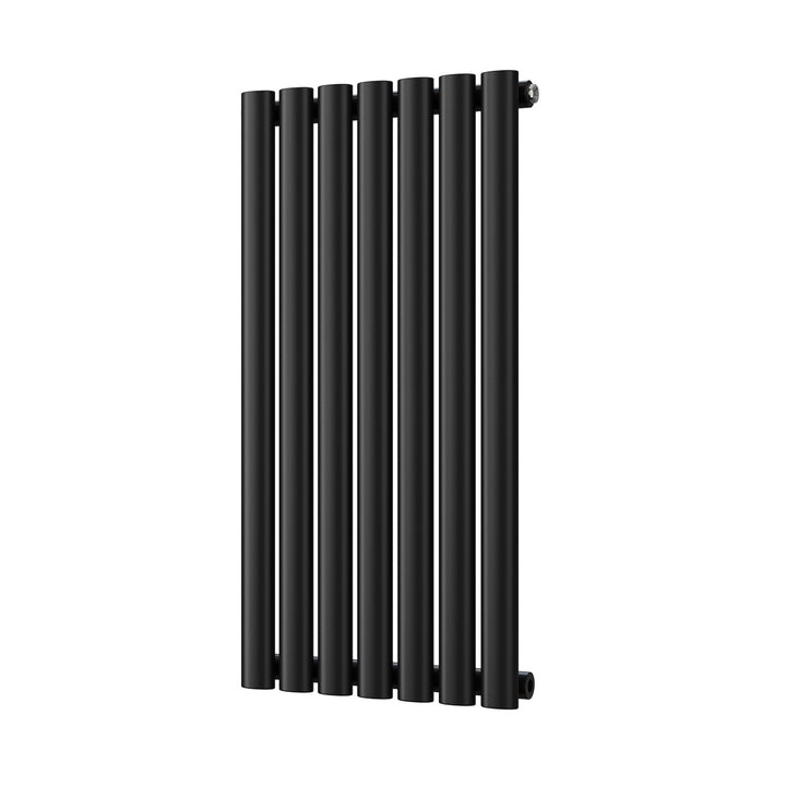Omeara - Black Designer Radiator H800mm x W406mm Single Panel