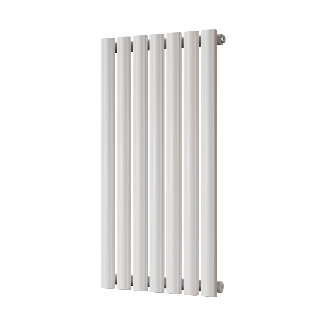 Omeara - White Designer Radiator H800mm x W406mm Single Panel - Feet Included