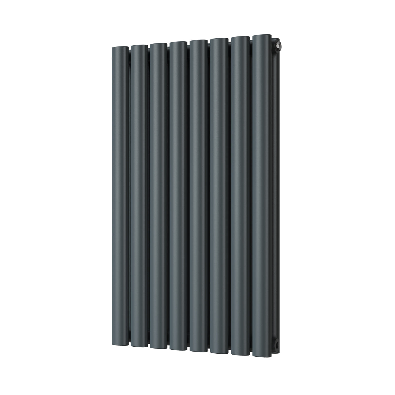 Omeara - Anthracite Designer Radiator H800mm x W464mm Double Panel - Feet Included