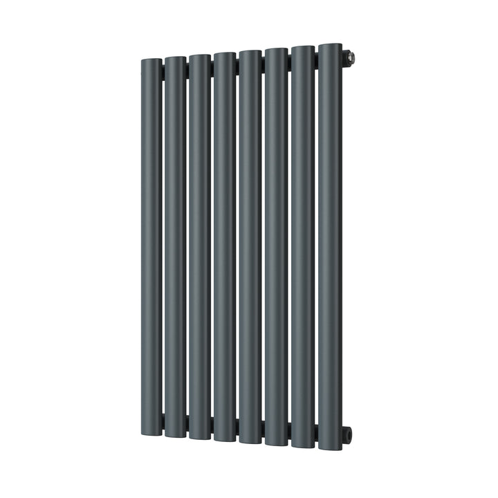 Omeara - Anthracite Designer Radiator H800mm x W464mm Single Panel - Feet Included