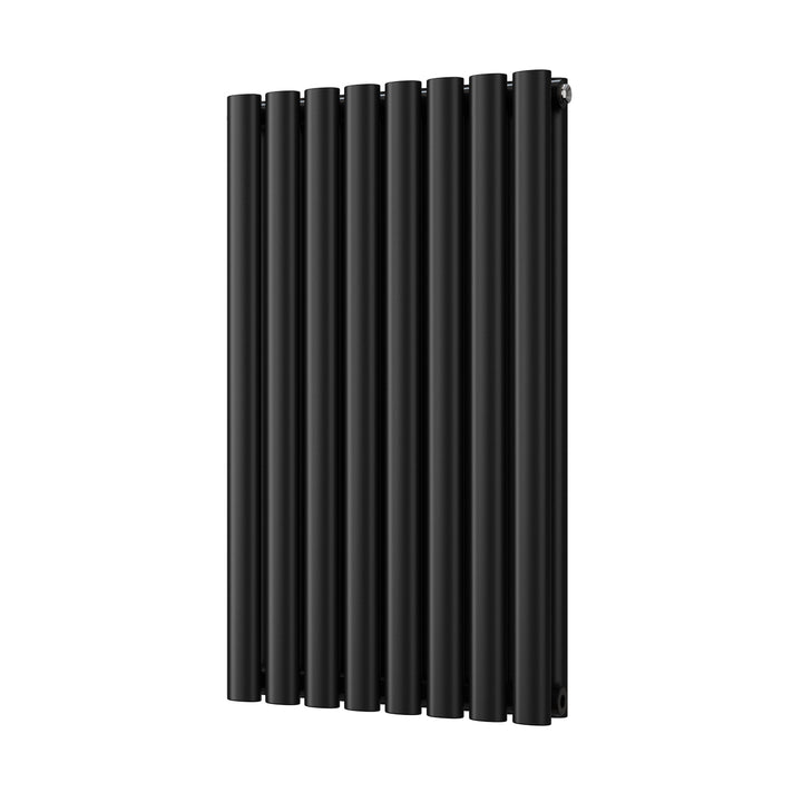 Omeara - Black Designer Radiator H800mm x W464mm Double Panel - Feet Included