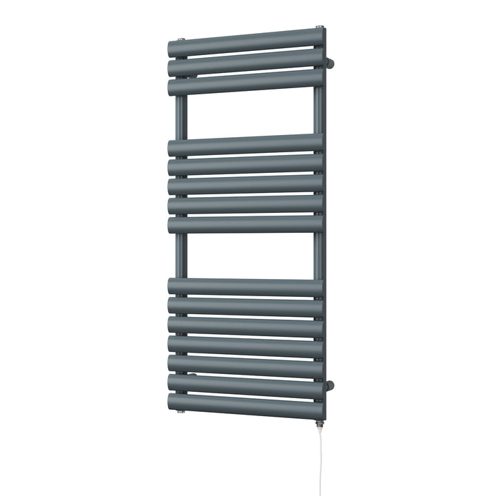 Omeara - Anthracite Electric Towel Rail H1120mm x W500mm 600w Standard