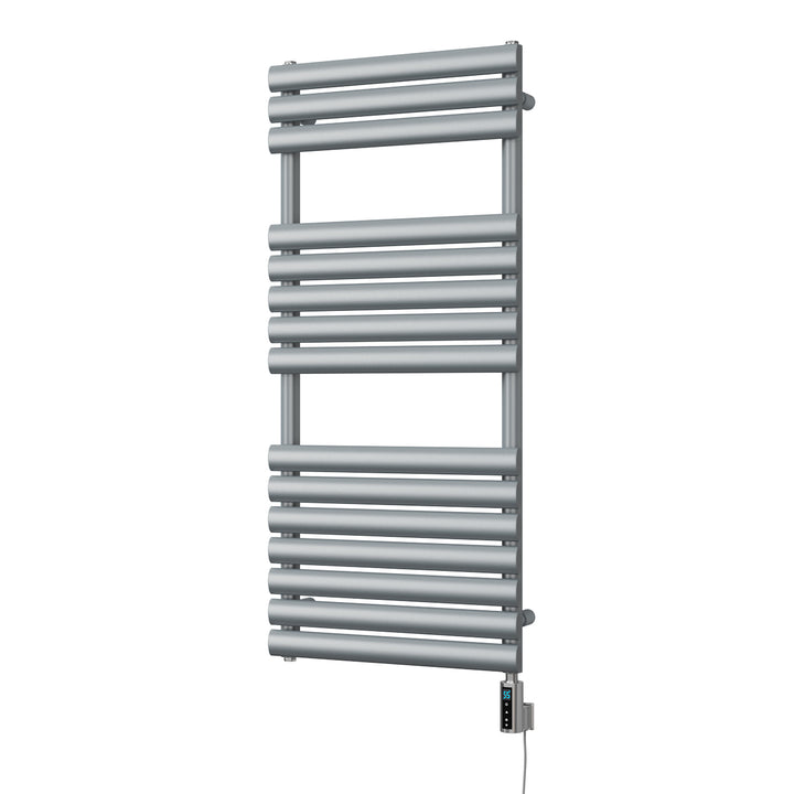 Omeara - Silver Electric Towel Rail H1120mm x W500mm 600w Thermostatic WIFI