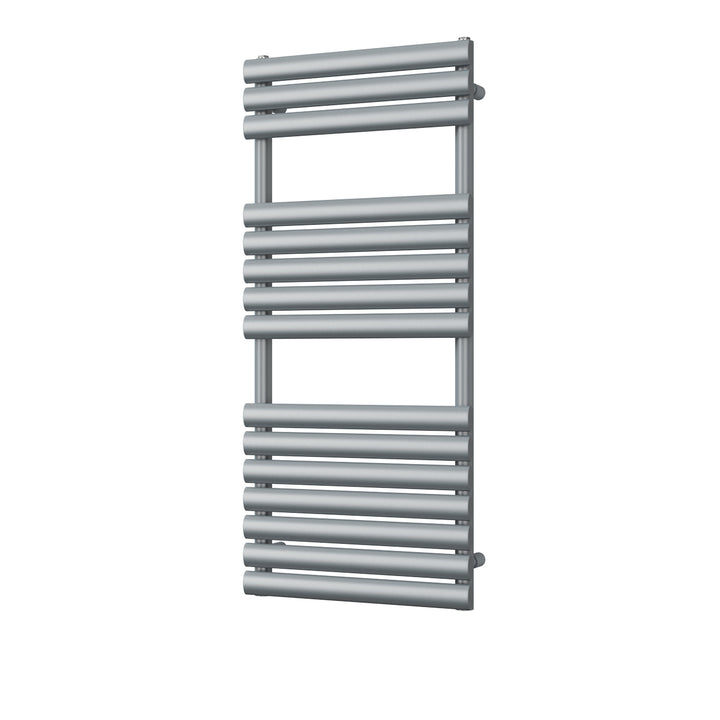 Omeara - Silver Towel Radiator - H1120mm x W500mm
